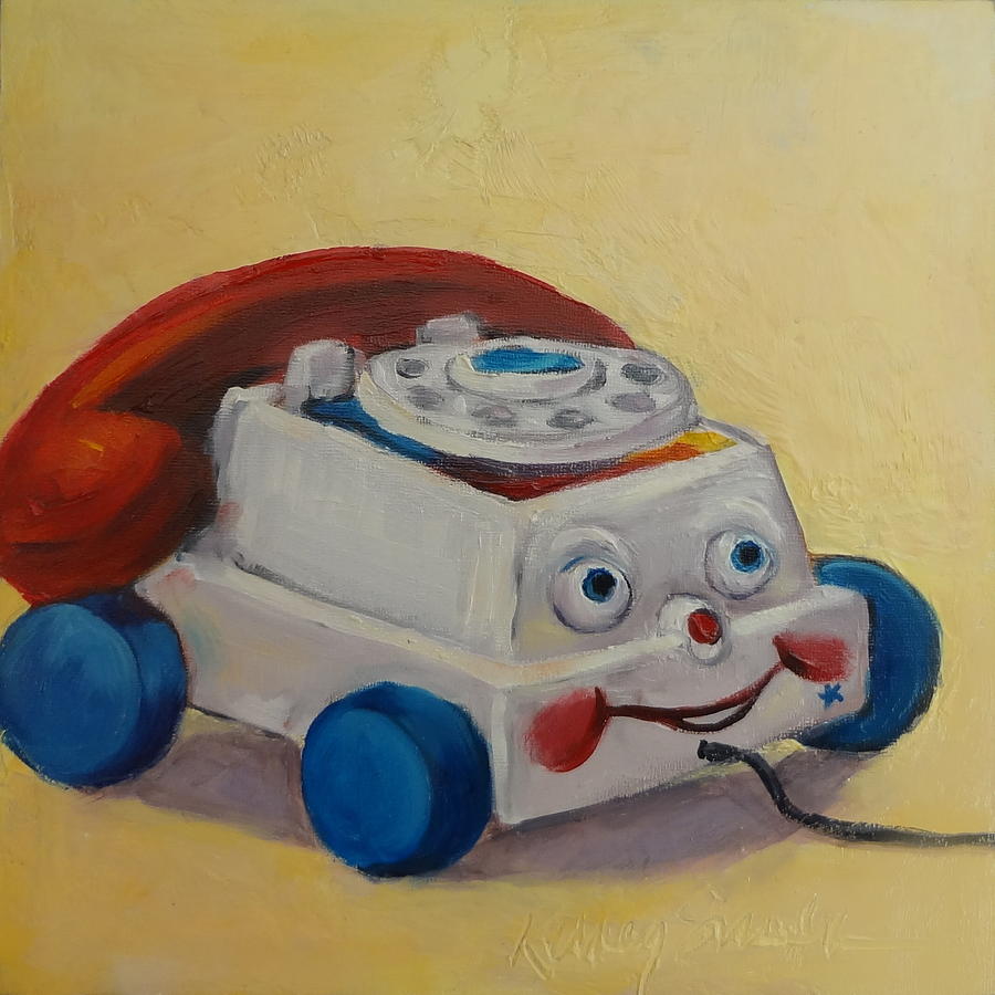 900x900 Vintage Pull Toy Series Phone Painting By Kelley Smith - Phone Painting