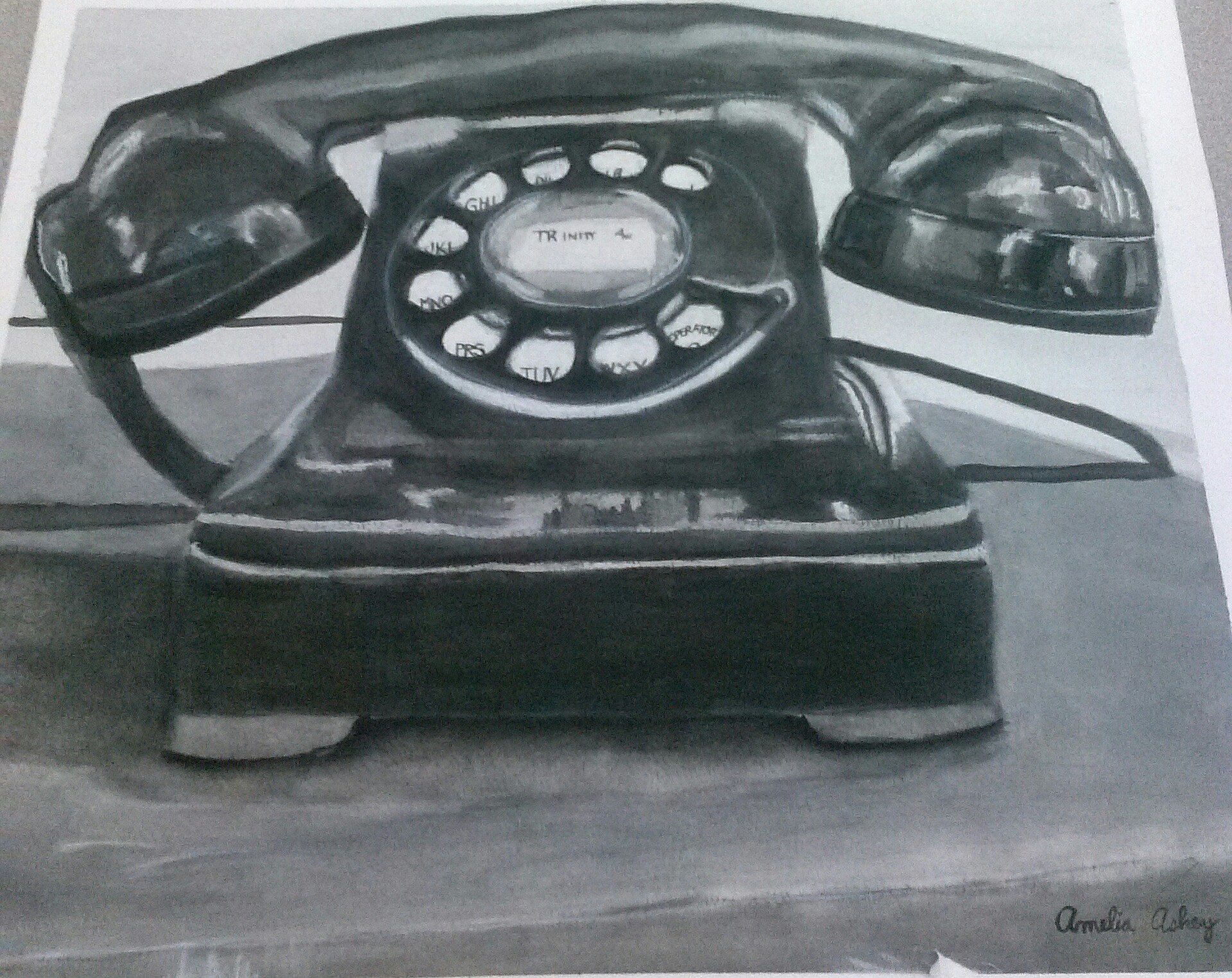 1920x1525 Watercolor Vintage Phone Painting Ameliaaskey12396 Foundmyself - Phone Painting