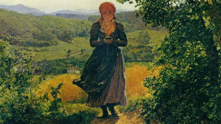 730x410 Another Phone In Old Painting Sparks Time Travel Speculation - Phone Painting