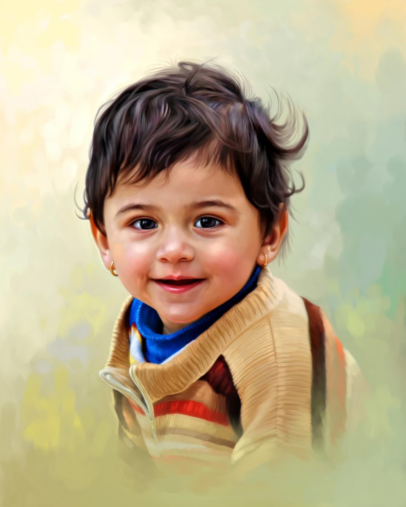 820x1025 Digital Oil Painting Style Portrait Artwork - Photo To Oil Painting