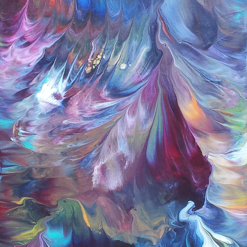 1024x1024 Free Spirit No. 15, Original Abstract Expressionism Painting - Photo To Painting Free