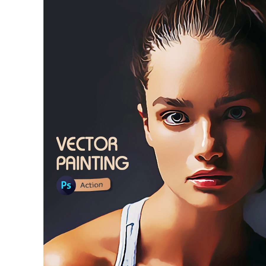 900x900 Vector Painting Photoshop Action By Irmuundesign Graphicriver - Photoshop Painting