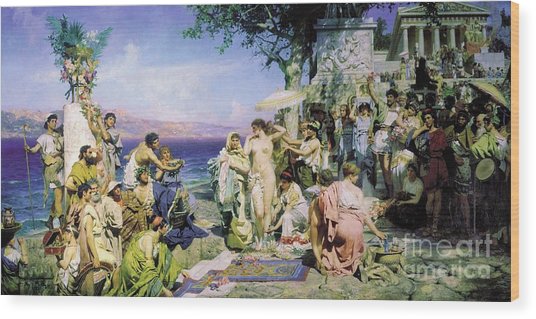 536x319 Phryne At Festival Of Poseidone Painting By Pg Reproductions - Phryne Painting