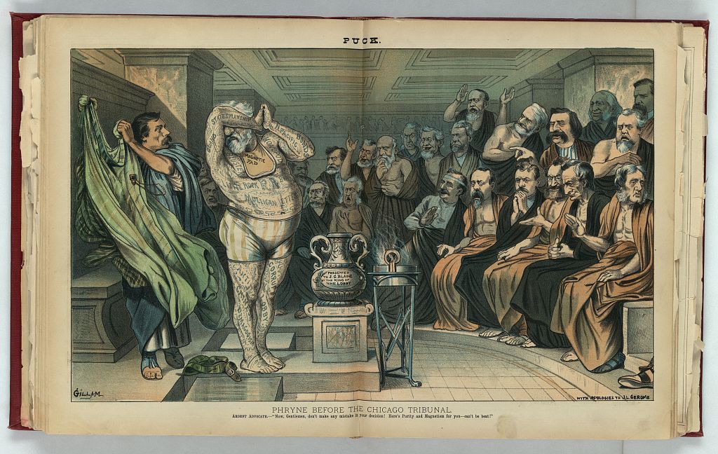1024x648 Classicizing Chicago Atlas Political Satire Invokes Ancient Sex - Phryne Painting