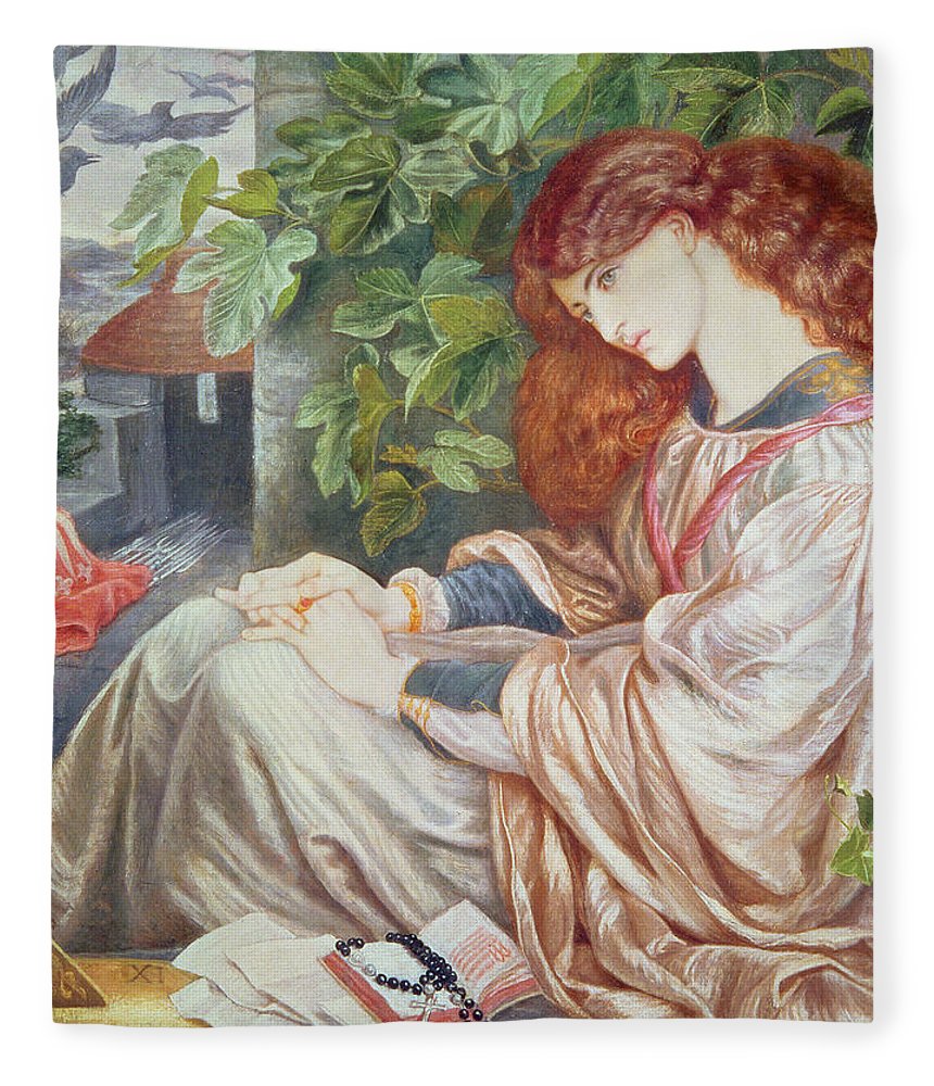 860x1000 La Pia De Tolomei Fleece Blanket For Sale By Dante Charles Gabriel - Pia De Tolomei Painting