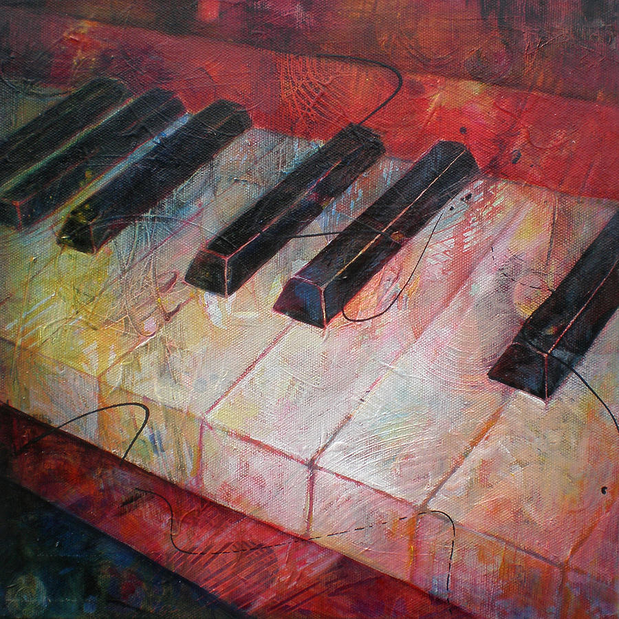 900x900 Music Is The Key - Piano Keys Painting