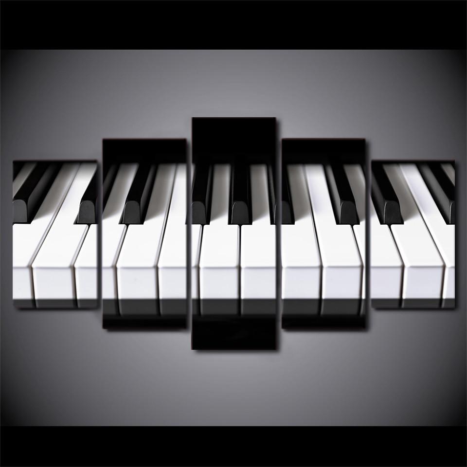960x960 Music Wall Art - Piano Keys Painting