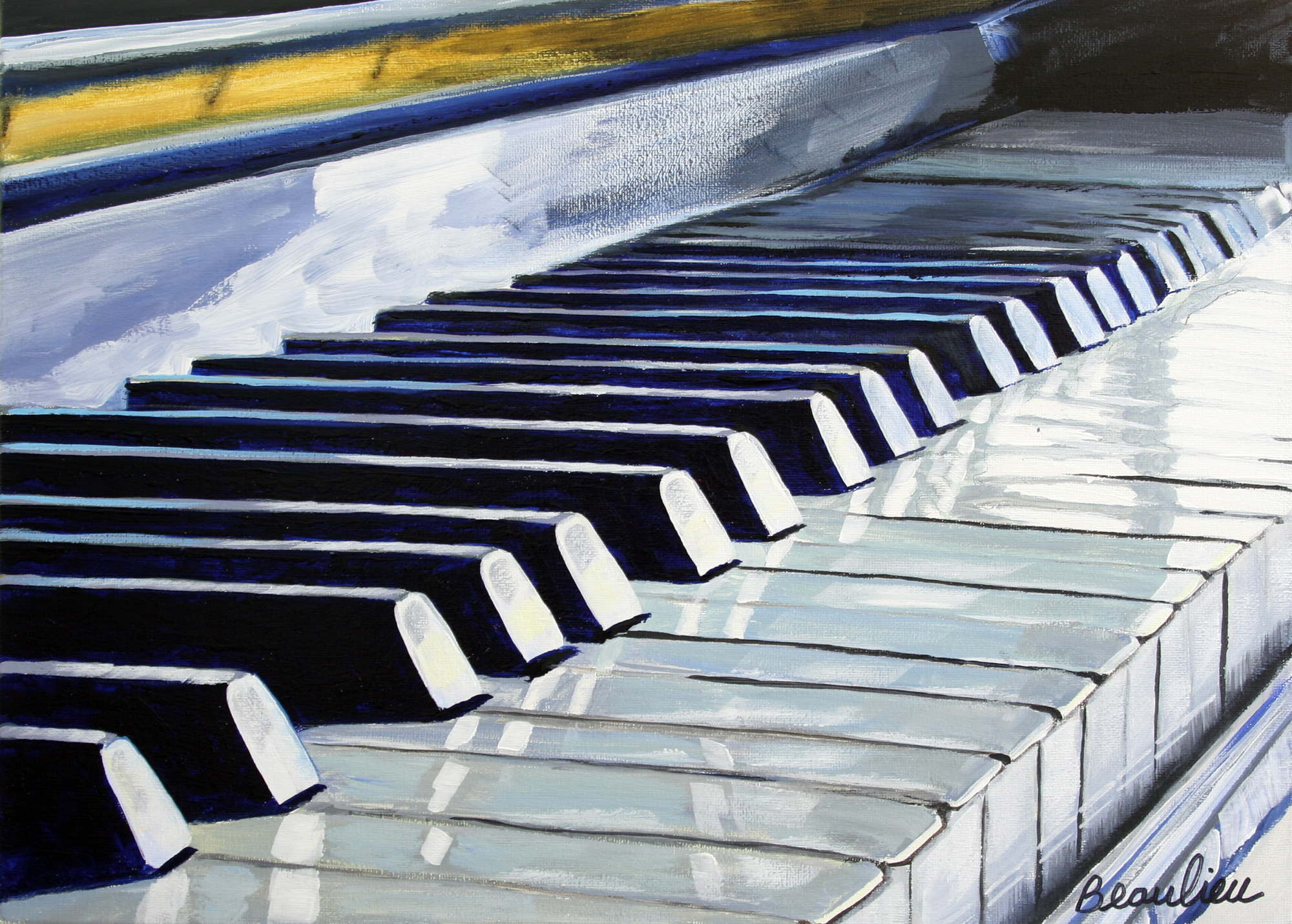 2000x1431 My Piano Andre Beaulieu Studio - Piano Keys Painting