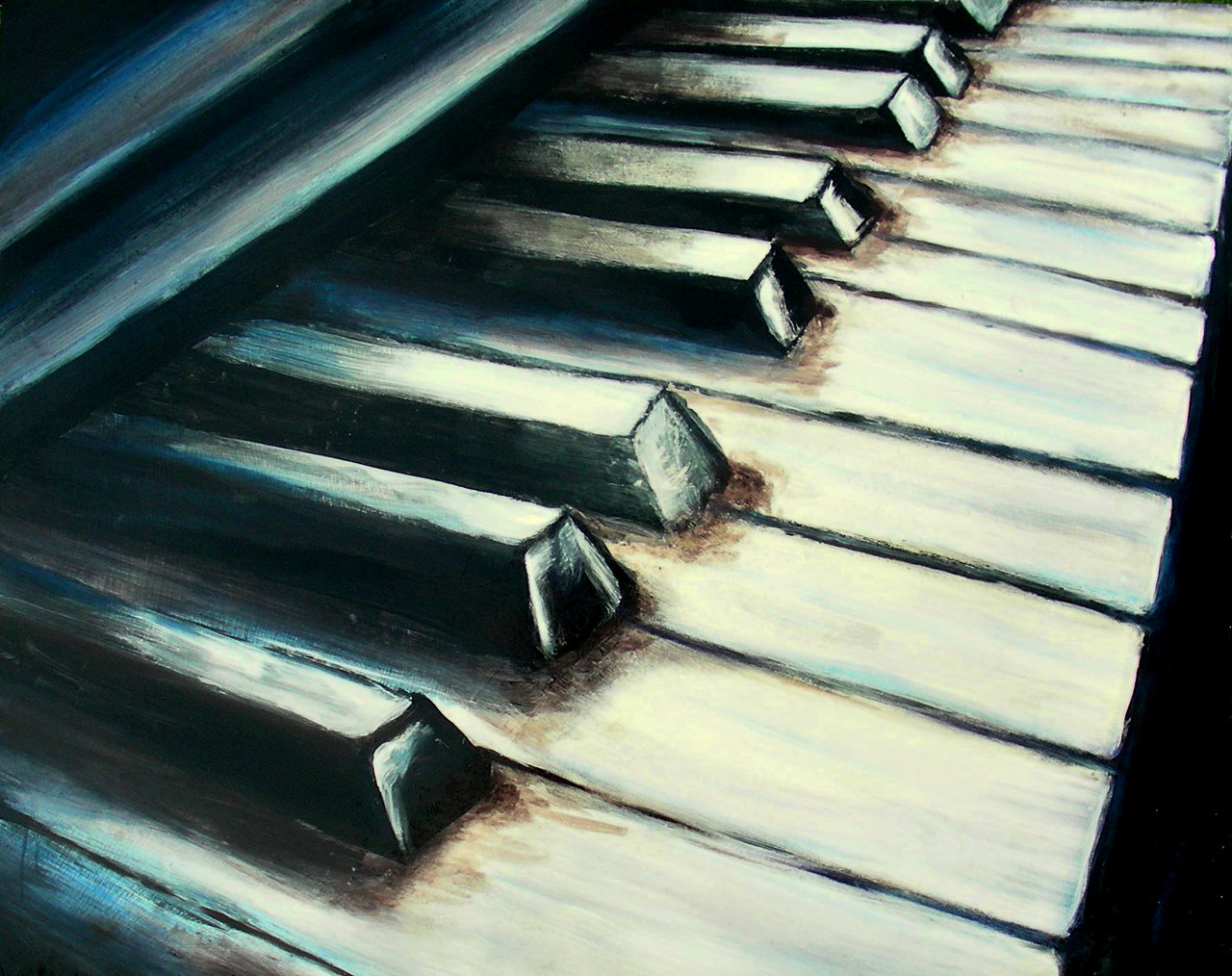 1280x1014 - Piano Keys Painting