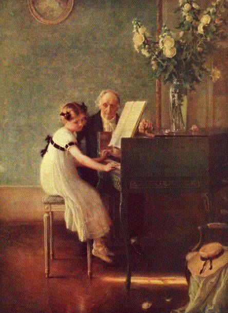 444x610 Good Bad Teacher Glorialana Magazine - Piano Lesson Painting