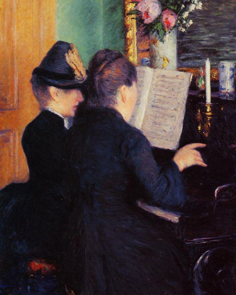 800x1001 Gustave Caillebotte The Piano Lesson Painting Framed Paintings - Piano Lesson Painting