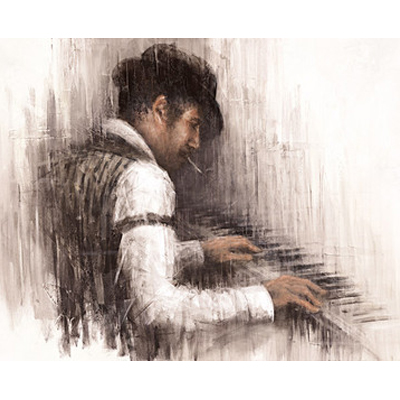 400x400 Piano Man By Remi Labarre - Piano Man Painting