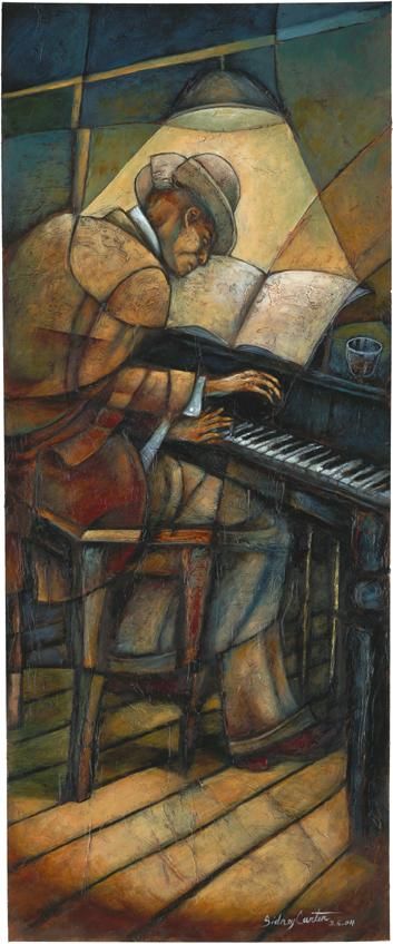 353x848 Piano Man - Piano Man Painting