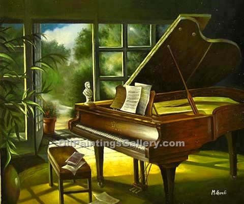 480x400 Piano Concerto (Painting Id Sl 1123 Ka) - Piano Oil Painting