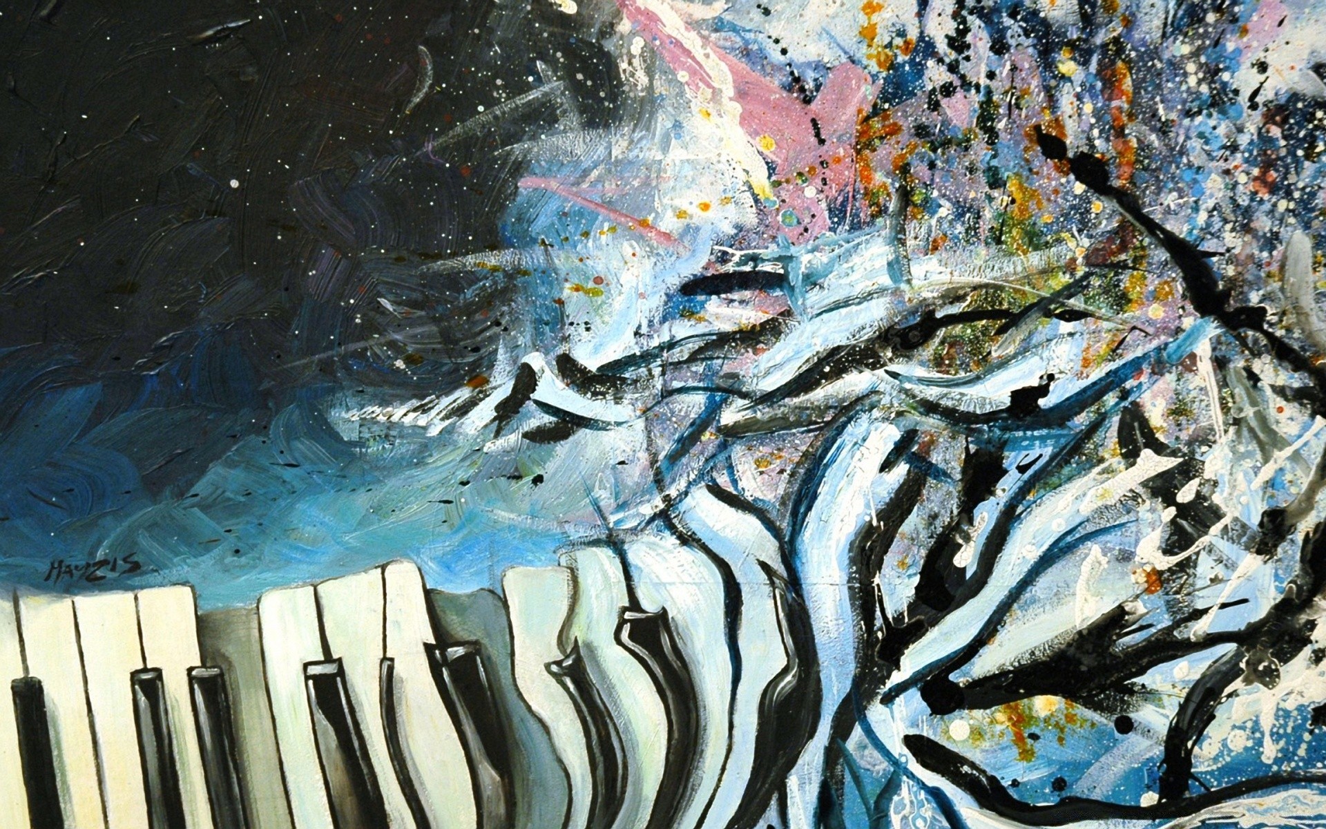 1920x1200 Piano Painting. Android Wallpapers For Free. - Piano Painting