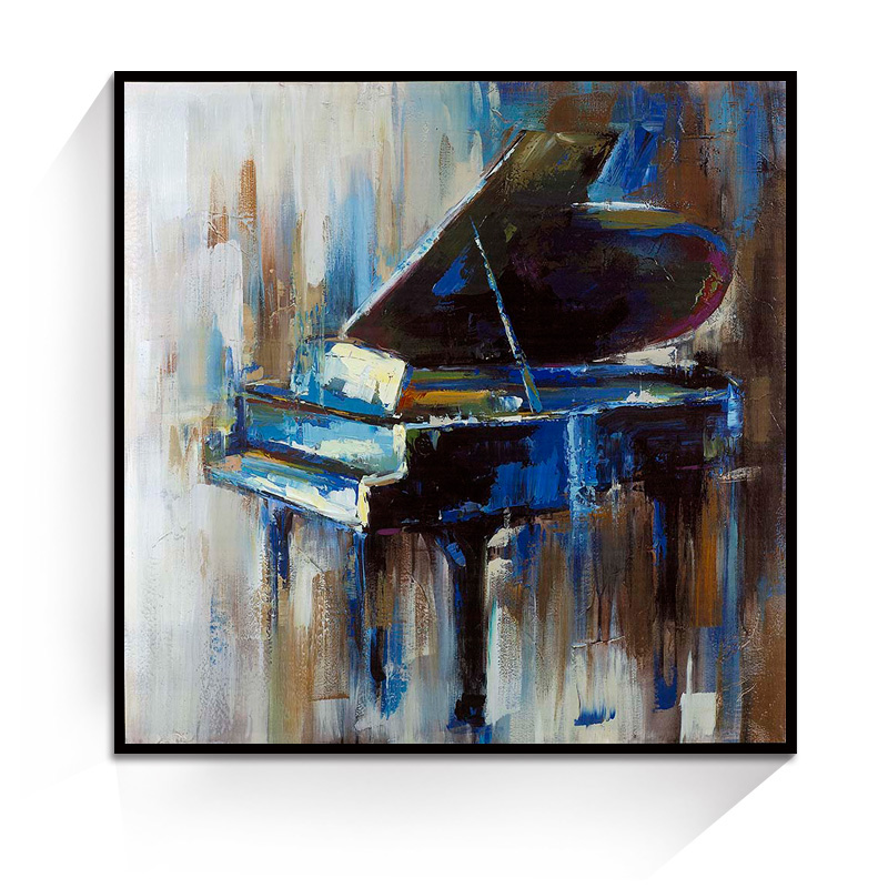 800x800 Square Abstract Colors Piano Style Wall Art Oil Painting Home - Piano Painting