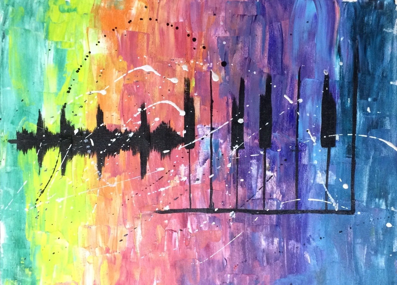 1280x920 Buy Abstract Piano 2.0 Handmade Painting By Amrita Pukale. Code - Piano Painting Abstract