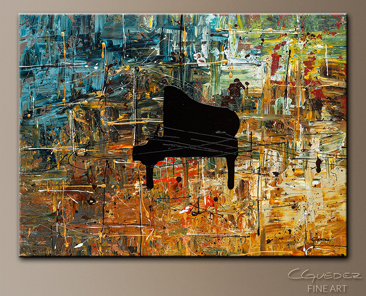 743x600 Music Art Piano Impromptu - Piano Painting Abstract