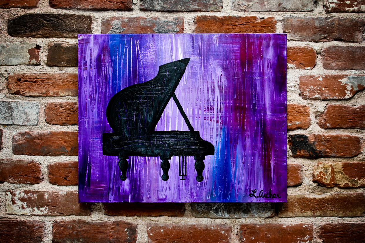 1244x829 Acrylic Painting Lindsey E Archer - Piano Painting Abstract