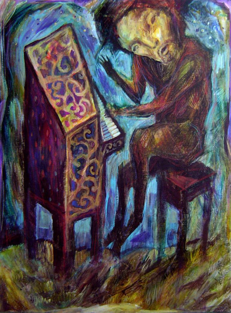 770x1041 Saatchi Art Piano Player Painting By Andrei Dorokhin - Piano Player Painting
