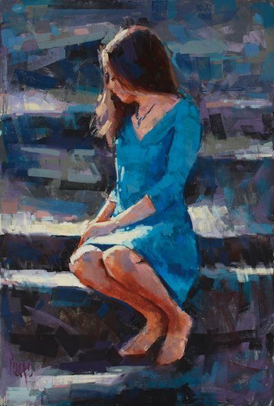 400x592 Figure Painting By Alain Picard. Ad Portrait Painting - Picard Painting