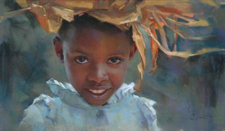 450x263 Pastel Portrait Painting, Artist Alain Picard Pastel - Picard Painting