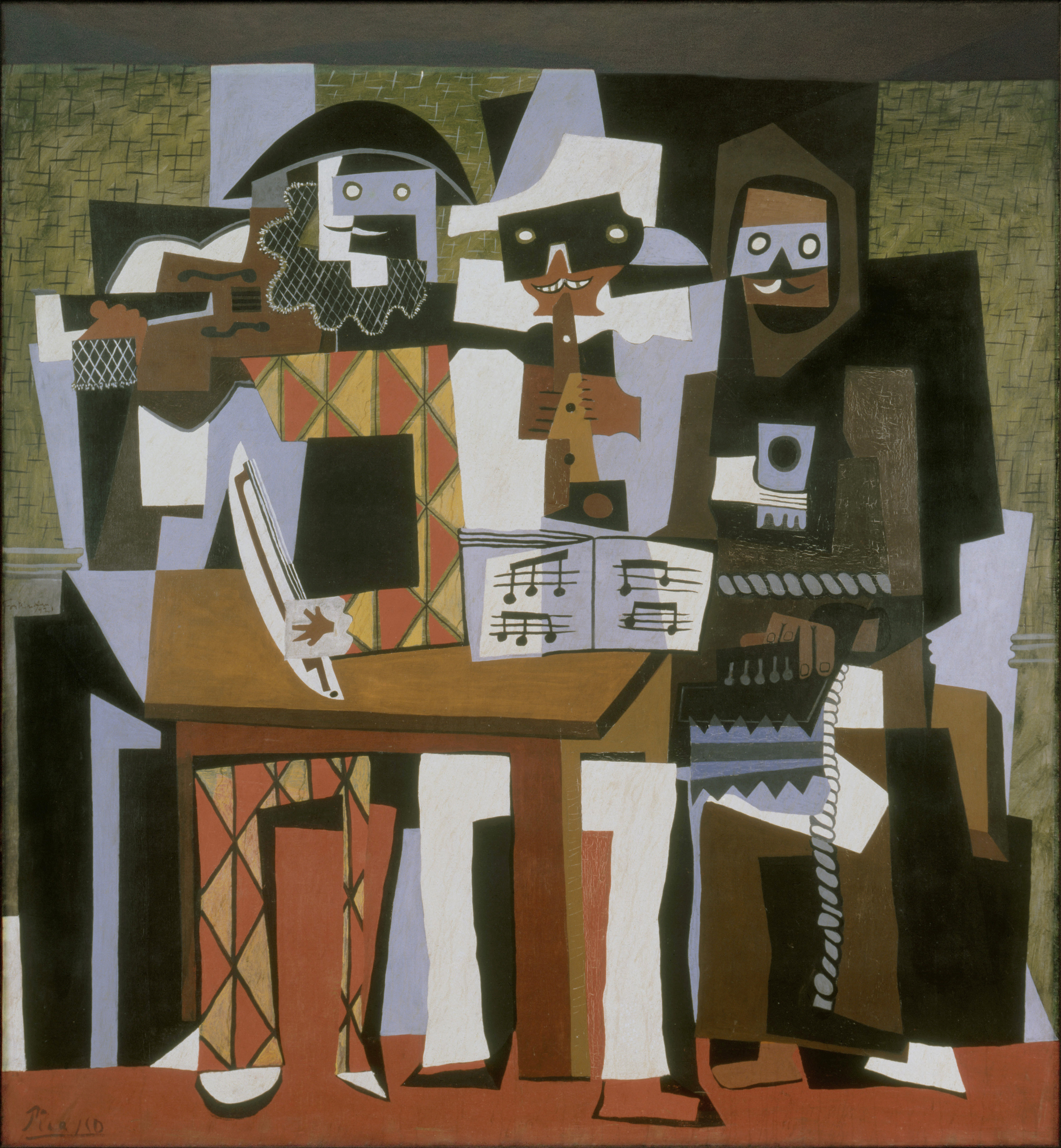 4345x4700 Three Musicians - Picasso Band Painting