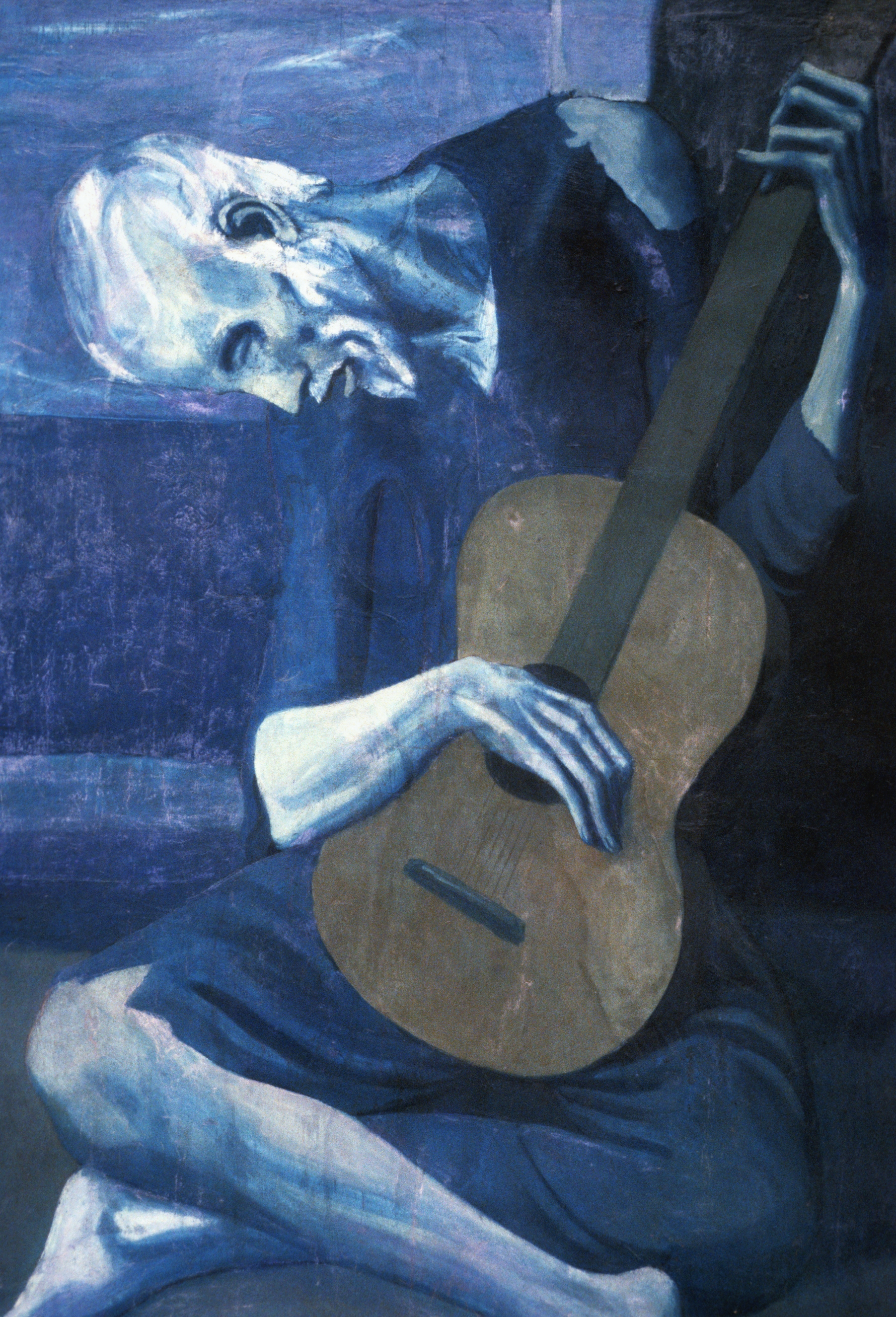 1780x2616 Master Acrylic Painters' Studies January 2009 Picasso'S - Picasso Blue Guitar Painting