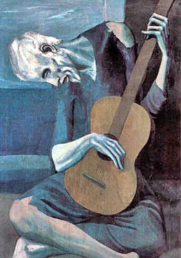 263x375 Pablo Picasso My Hero - Picasso Blue Guitar Painting