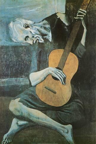 324x488 The Old Guitarist, C.1903 Prints By Pablo Picasso - Picasso Blue Guitar Painting