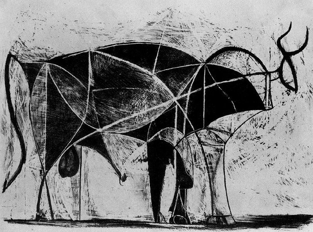 1088x809 Pablo Picasso Bull (Plate Vi), 1945 Is Not Made - Picasso Bull Painting