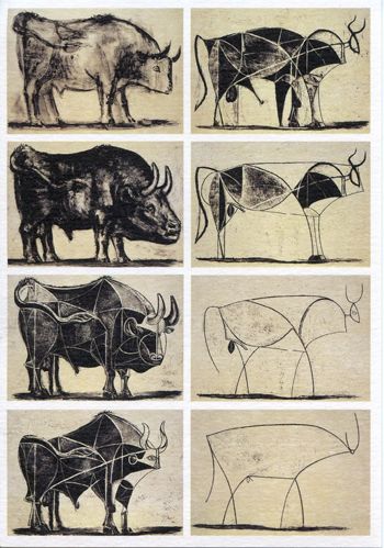 350x499 Picasso Bull Horned And Antlered Forms By Humans - Picasso Bull Painting