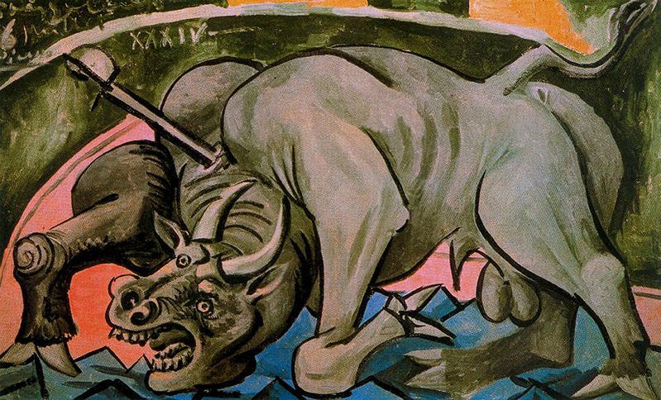 950x576 Dying Bull, 1934 By Pablo Picasso - Picasso Bull Painting