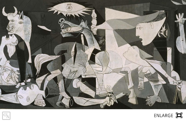 608x400 Guernica Pablo Picasso - Picasso Bull Painting