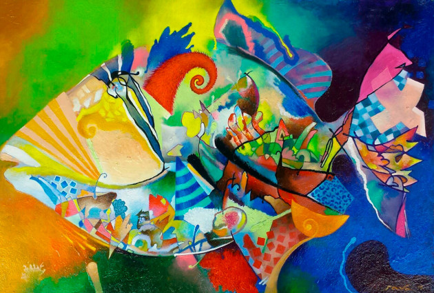 630x425 Picasso Fish 17 Sava Art - Picasso Fish Painting