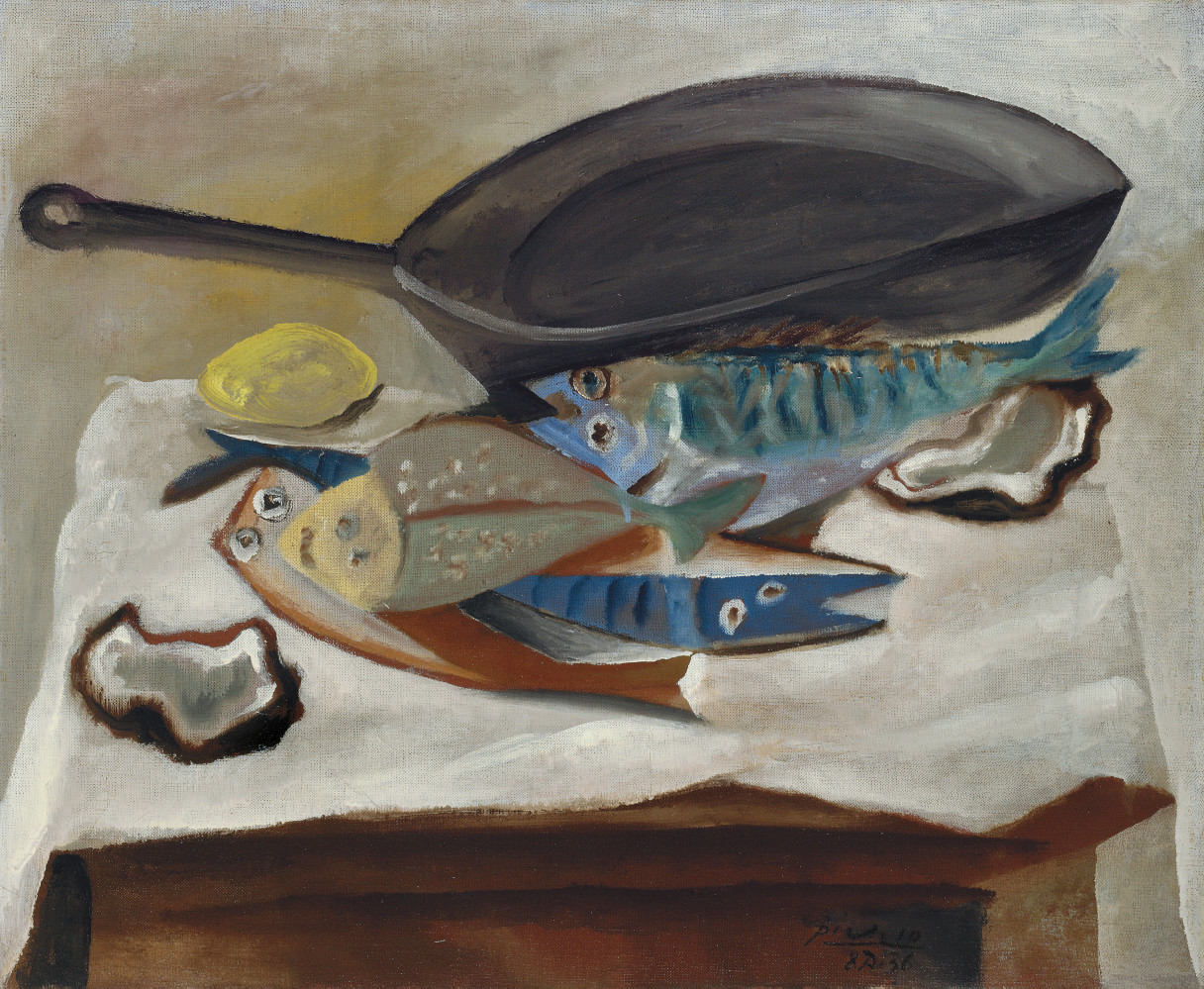 1216x999 Pablo Picasso (1881 1973) Nature Morte. Poissons Et - Picasso Fish Painting