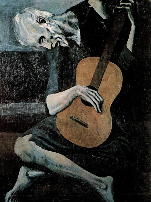 525x700 The Old Guitarist Pablo Picasso Painting Art Huge Giant Wall Print - Picasso Painting
