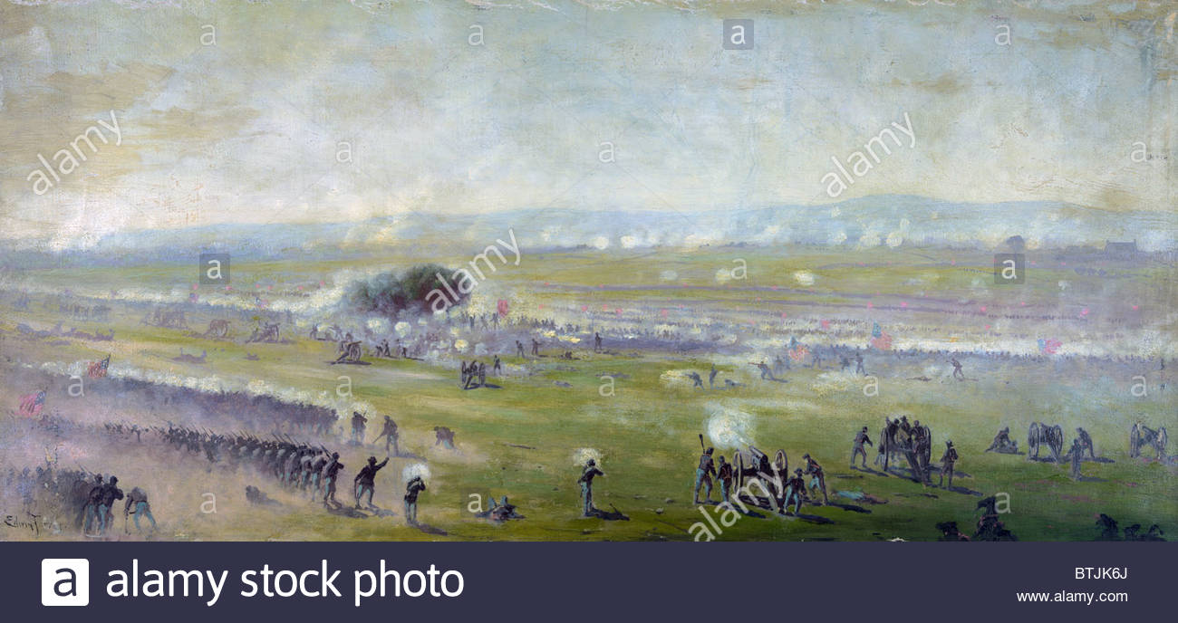 1300x688 The Civil War. The Battle Of Gettysburg, Picketts Charge. Oil - Picketts Charge Painting