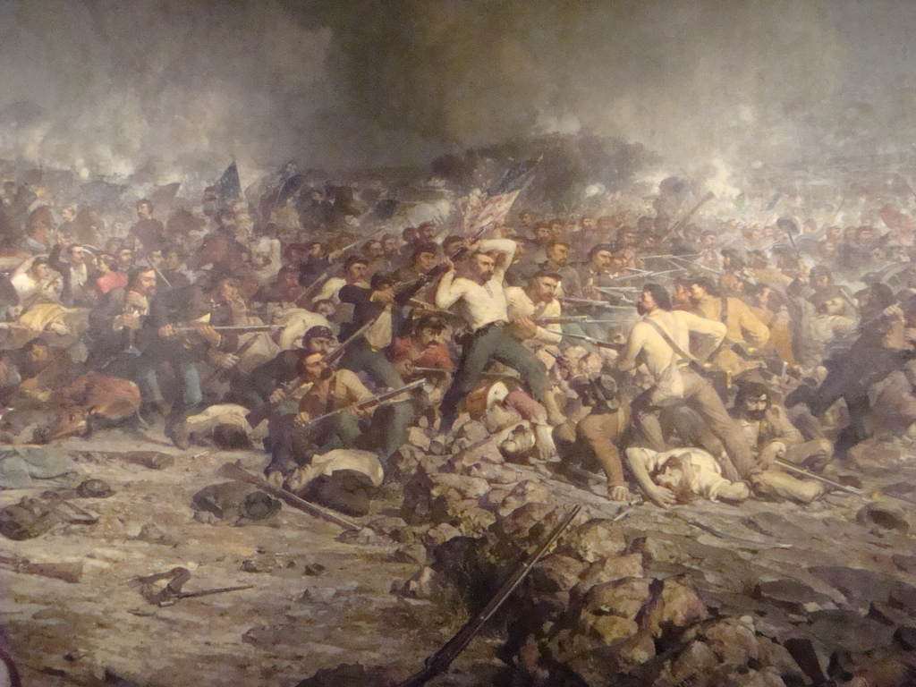 1024x768 Battle Of Gettysburg Pickett's Charge Painting By Peter - Picketts Charge Painting