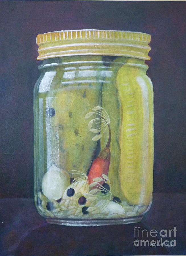 654x900 Pickle Jar Painting By Sherrill Hull - Pickling Painting