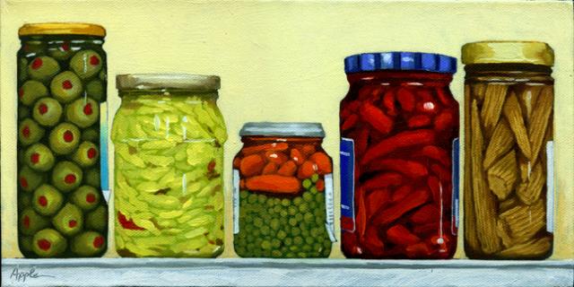 640x320 Pickled Jars Food Realisitc Still Life Dailyoriginal Oil Painting - Pickling Painting