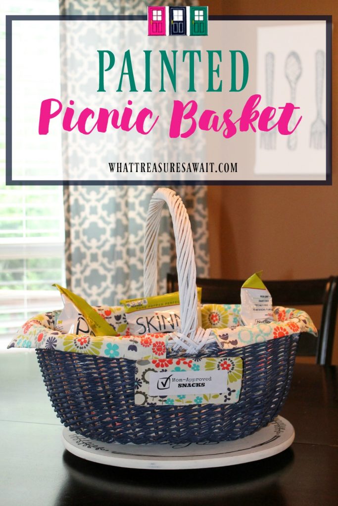 683x1024 Painted Picnic Basket - Picnic Basket Painting