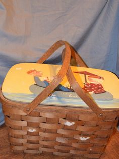 236x314 Pretty Painted Picnic Basket My Projects Picnic - Picnic Basket Painting