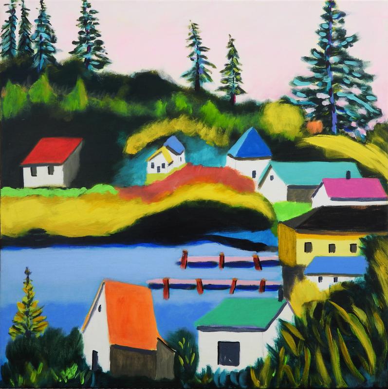 797x800 Stylized Coastal Paintings Of Hallet And Sherman - Pictures Of Painting