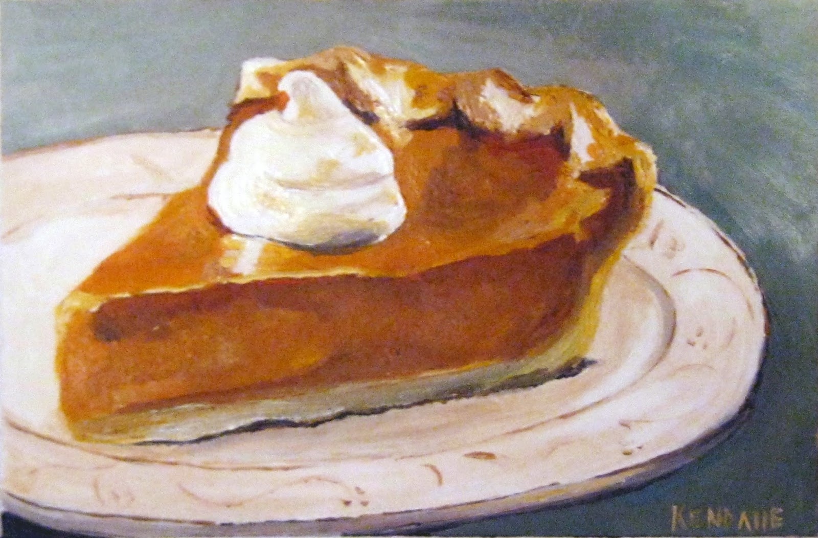 1600x1052 Kendalle Alquwaie's A Painting A Day Day 167 Pumpkin Pie - Pie Painting