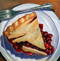 196x200 Cherry Pie Ii Still Life Oil Painting Original - Pie Painting