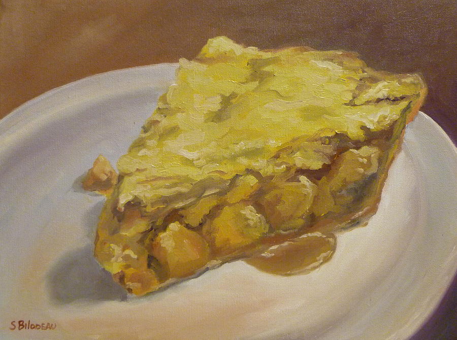 900x670 Apple Pie Painting By Steven Guy Bilodeau - Pie Painting