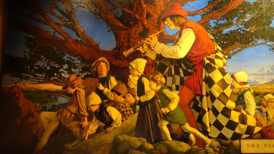 550x310 1905 Mural Of The Pied Piper By Famous American Painter - Pied Piper Painting