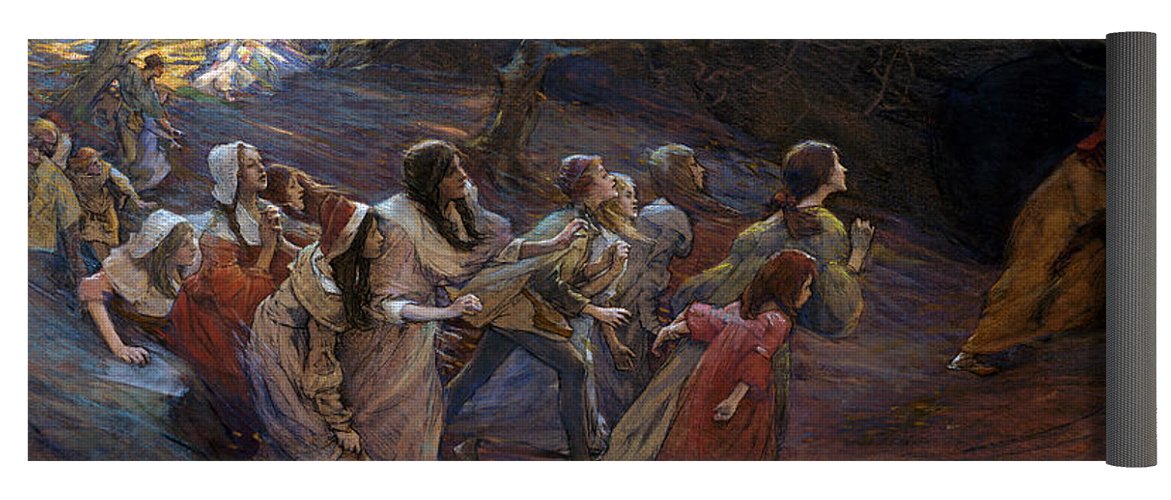 1171x500 The Pied Piper Of Hamelin Yoga Mat For Sale By Elizabeth Adela - Pied Piper Painting