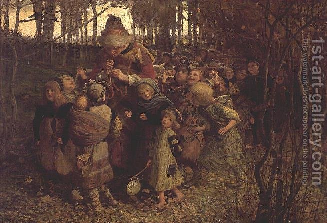 655x448 The Pied Piper Of Hamelin, 1881 James Elder Christie Reproduction - Pied Piper Painting